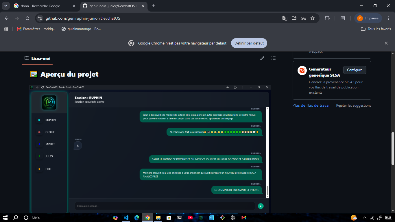 DevChatOS Screenshot